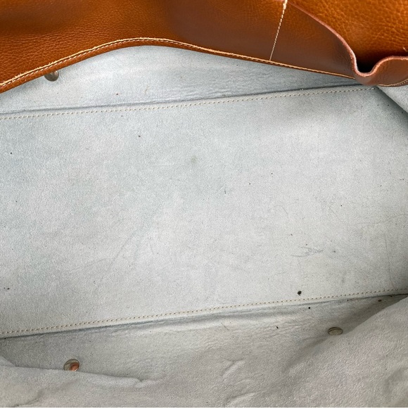 Lambertson Truex Large Striped Kansas Canvas and Leather Tote - Picture 5 of 7